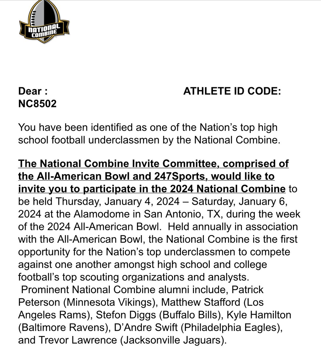 Keyonn Chatman (@keyonn_chatman) on Twitter photo I am excited to announce that I will be competing in the 2024 National Combine. I want to thank <a href="/sanhodges/">Sandra Hodges</a> and <a href="/Ca_RecruitsKnox/">Nationwide Recruits ( Coach Knox)</a> for the opportunity. I am truly appreciative.
<a href="/Apaches_FB/">Arcadia Apache Football</a> I am excited to announce that I will be competing in the 2024 National Combine. I want to thank <a href="/sanhodges/">Sandra Hodges</a> and <a href="/Ca_RecruitsKnox/">Nationwide Recruits ( Coach Knox)</a> for the opportunity. I am truly appreciative.
<a href="/Apaches_FB/">Arcadia Apache Football</a>