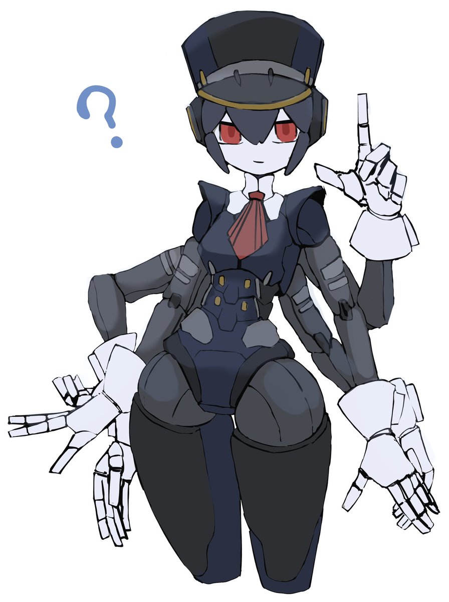 1girl joints solo android red eyes ? robot  illustration images