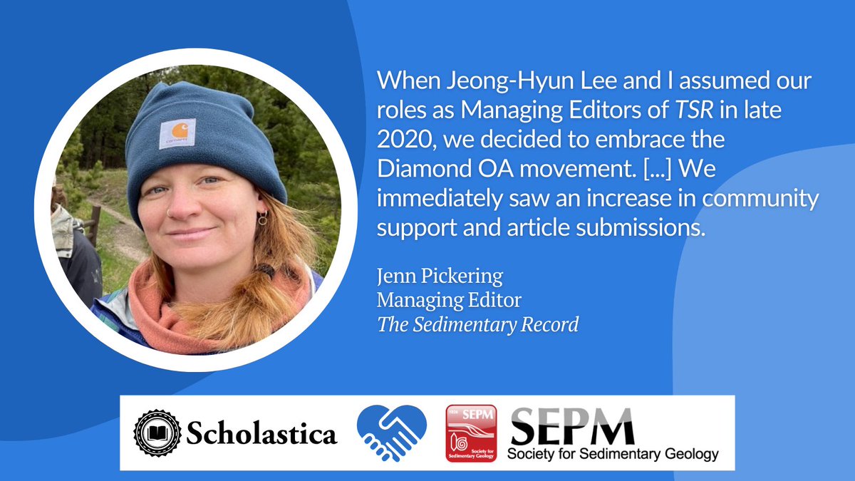One of the most exciting aspects of supporting OA journals for the Scholastica team is learning about their publication journeys.

In this #OAWeek23 interview <a href="/jenn_of_earth/">Jenn, of Earth ✌️ (AKA Dr. Pickering)</a>, ME of <a href="/TheSedRecord/">The Sedimentary Record</a> discusses their journal development strategy: bit.ly/3FvXL1A