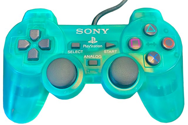 Teal Translucent-shelled Wired PS2 Controller 🎮