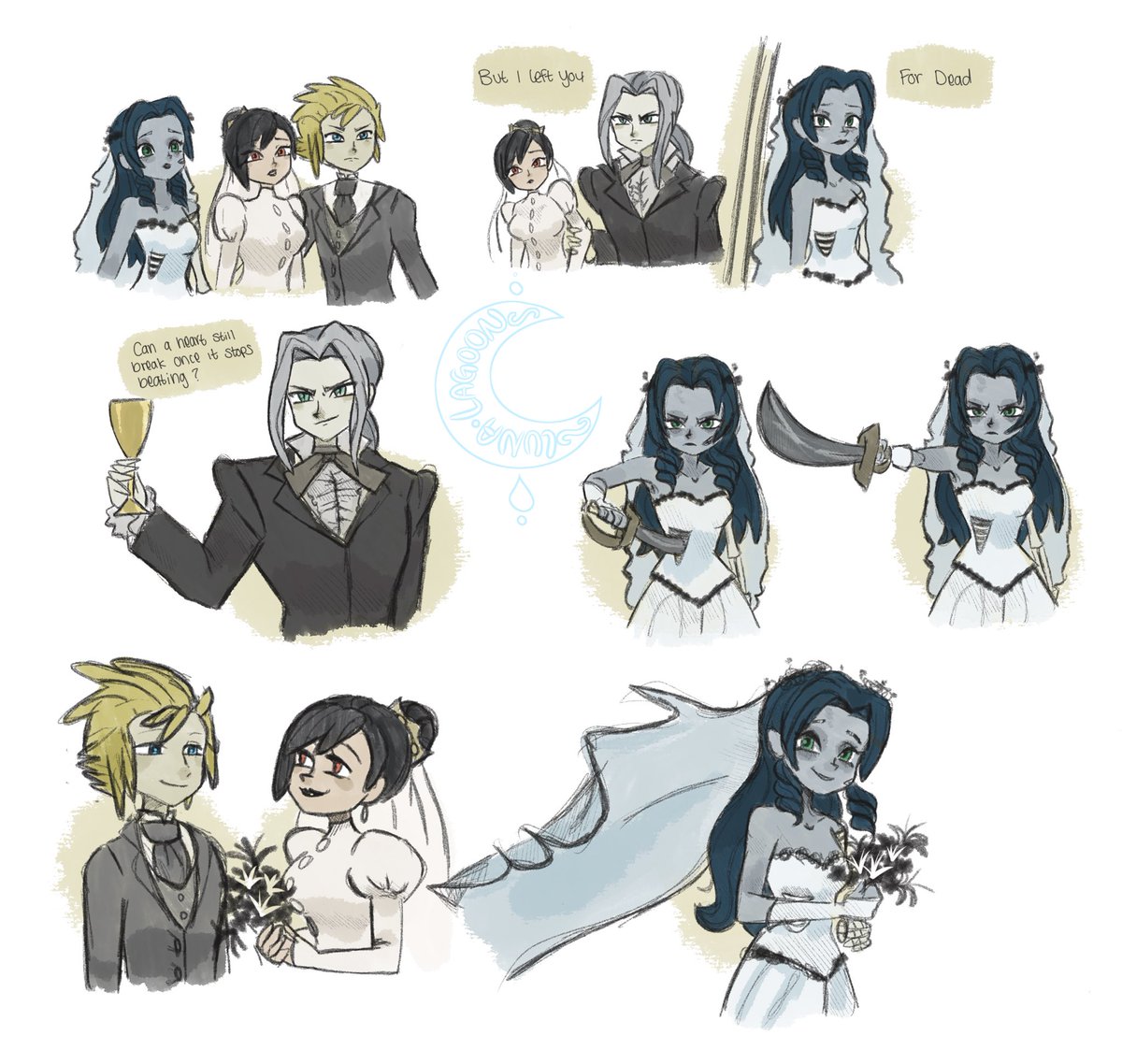 Getting into the Halloween spirit by sketching a crossover 
#ff7