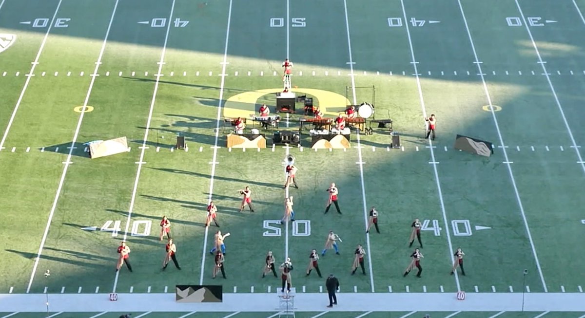 bsd_arts's tweet photo. @AlohaHighSchool Band and Color Guard performing at the 2023 NWAPA Marching Band Championships https://t.co/QJgTAcsFDV