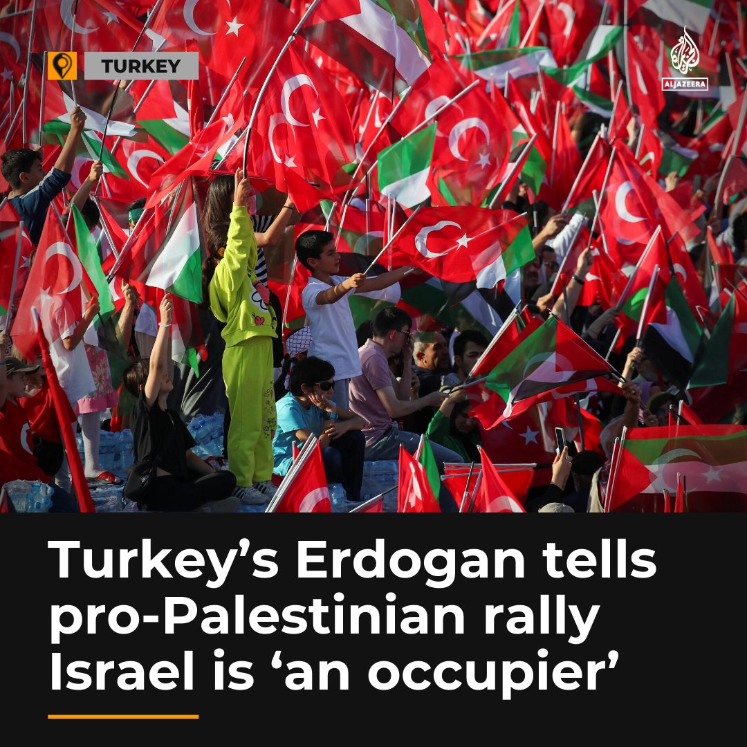 Al Jazeera English on X: "At a massive pro-Palestinian rally in Istanbul,  Turkish President Erdogan said Israel was an occupier in its war in Gaza  https://t.co/uRozgZH2Uz https://t.co/Fy39xaJ3Y0" / X