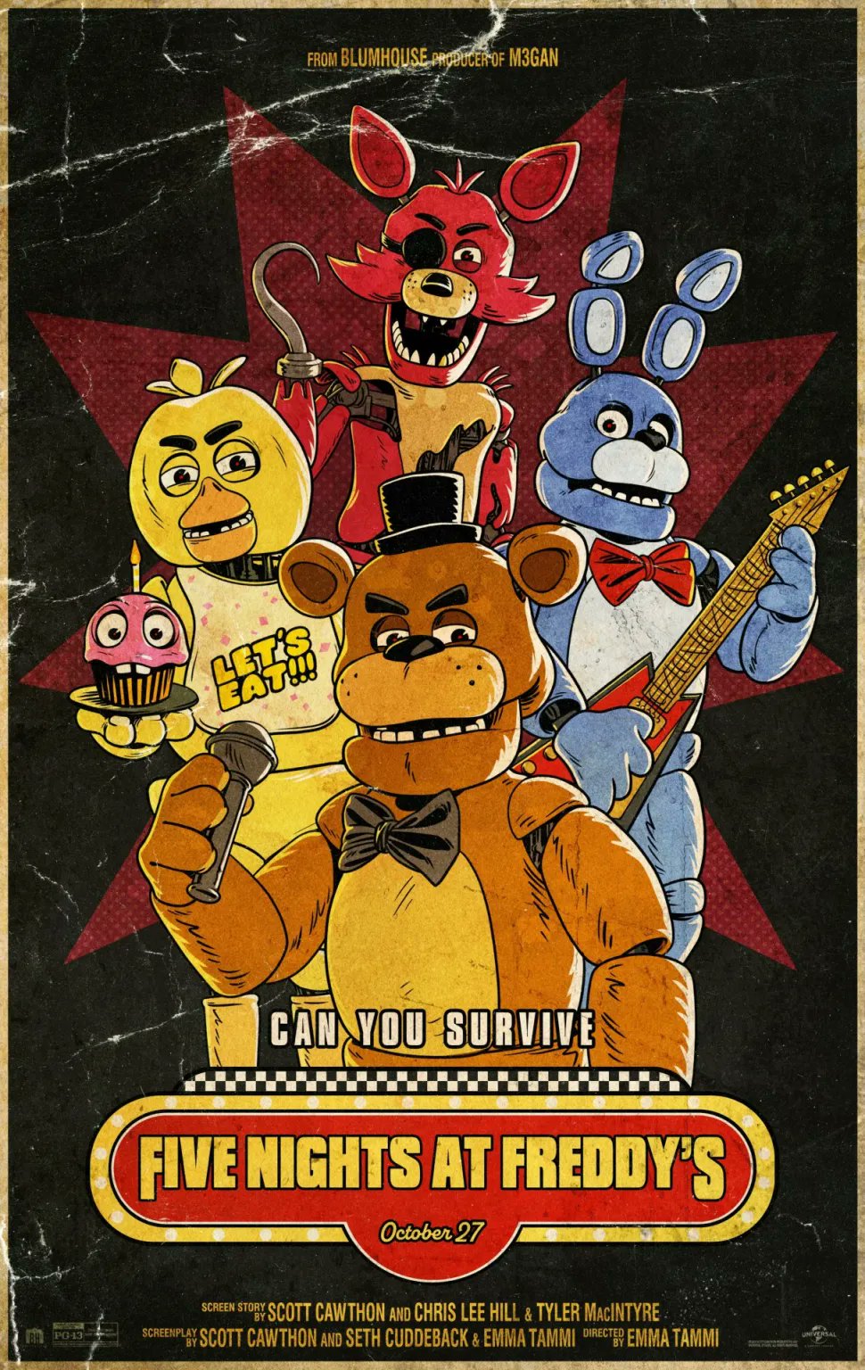 Cupcake Malvado on X: 🟣 ATUALIZAÇÃO NA CINEMARK 🟣 🐥  Chegou mais  coisas do marketing de Five Nights at Freddy's: O Pesadelo sem Fim, sendo  um display dos animatronics e um