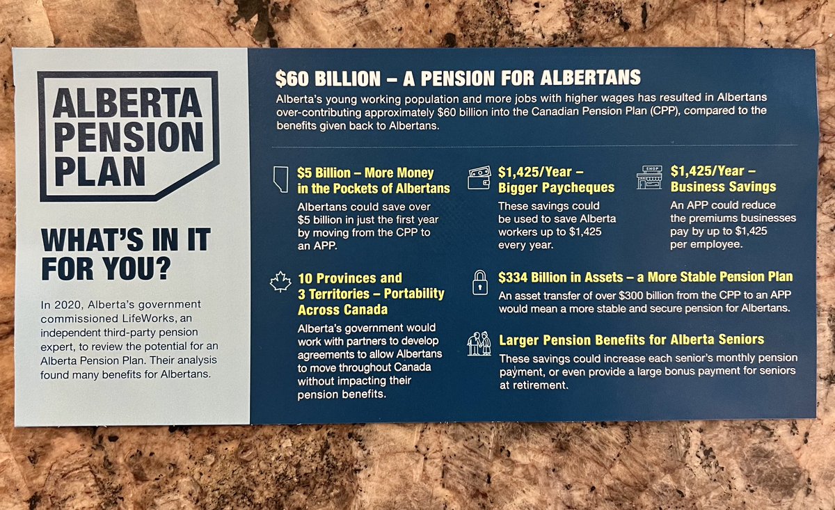 rdunseith's tweet photo. Got a mailing from our #UCP government yesterday. Sending a mailing back this morning. Hands off my CPP #abpoli #ableg https://t.co/9UFKvu0gPa
