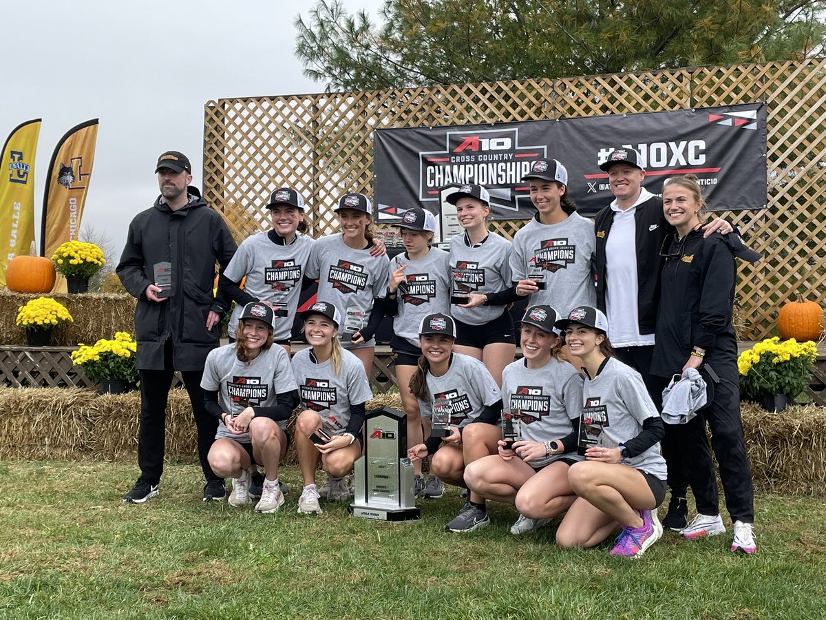 A10 CHAMPIONS!!! 🏆 <a href="/RamblersTFXC/">Loyola TFXC</a>  So proud of these Blers!!!!