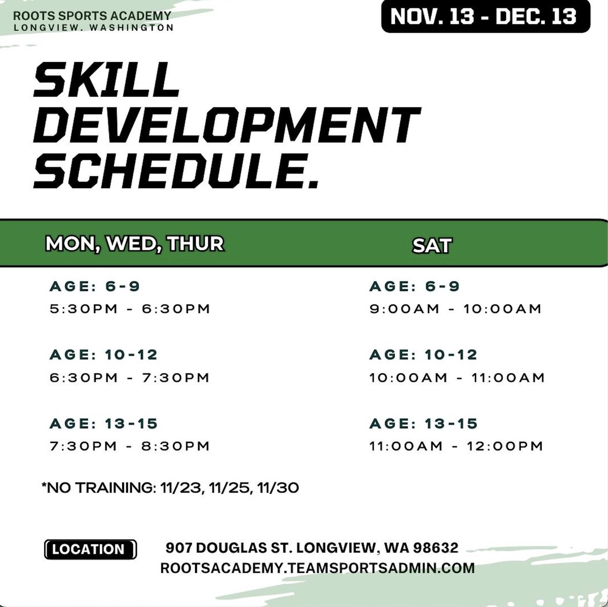 Upcoming sessions in Longview, Wa!!! See link below to register!!🏀

rootsacademy.teamsportsadmin.com/events/details…