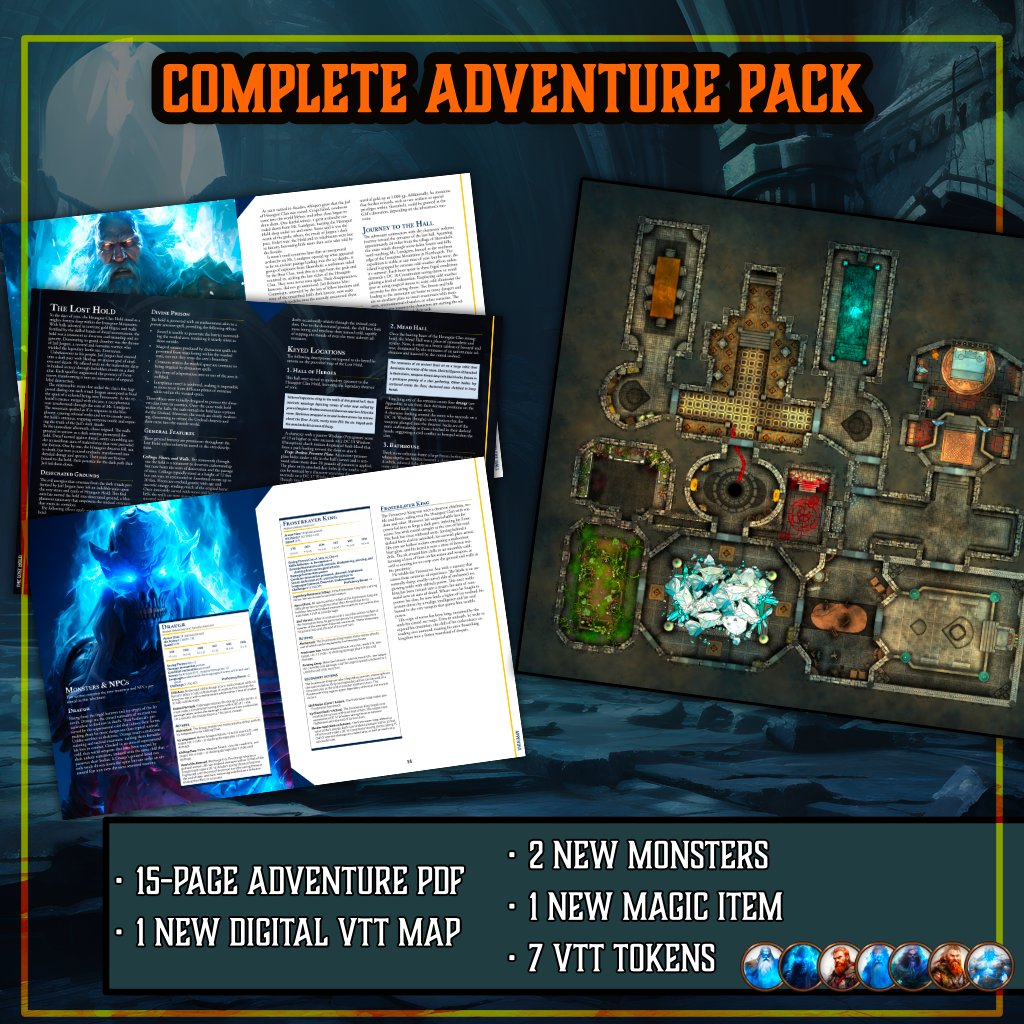 thedmtoolchest's tweet photo. New #dnd5e Adventure!

Venture into the icy depths of Jorgun's Lost Hold, where the cursed Jarl and his soul-stealing axe await. Navigate deadly traps and chilling Undead  to uncover a dark dwarven legacy. Will you liberate the trapped souls or join them?

https://t.co/k8ZlBUDEts https://t.co/eIS6FG6PVE