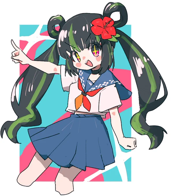 mvの根間ういちゃん描いた #ういあーと 