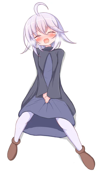 絵652号「マナさん」+α左:発情の発散方法を知らないのでお股を抑えて耐えようとするマナちゃん立ち絵右:発散方法がわからないまま発情成分が蓄積して堪らずその場に倒れてお股を抑えながら悶えるマナちゃん立ち絵 