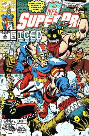 evan_bevins's tweet photo. Turns out there was a controversial issue of #NFLSuperPro and not because our hero covered figure skating instead of football. Members of the tribe found the portrayal of kachinas in the story offensive. Check out my recap and thoughts in the link.
https://t.co/H584YEmSG6 https://t.co/icENnp89SF