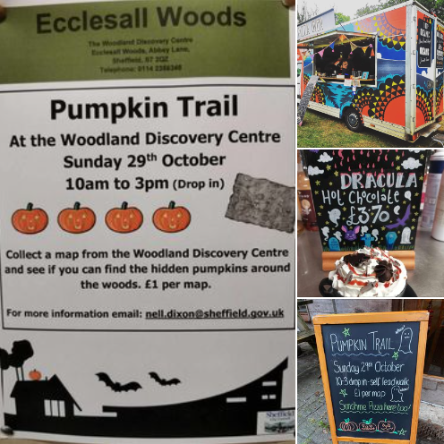 🎃 🎃 #Halloween2023 #Pumpkin Trail @Ecclesallwoods Sun Oct 29th 2023: 10am-3pm Pick up a Map for £1 at the Discovery Centre. Self-Led Trail Plus @SunshinePizzaOv🍕 on site We Open Tues-Sun / 10am-4pm @ParksSheffield @theoutdoorcity #SheffEvents #SheffieldIsSuper #Halloween