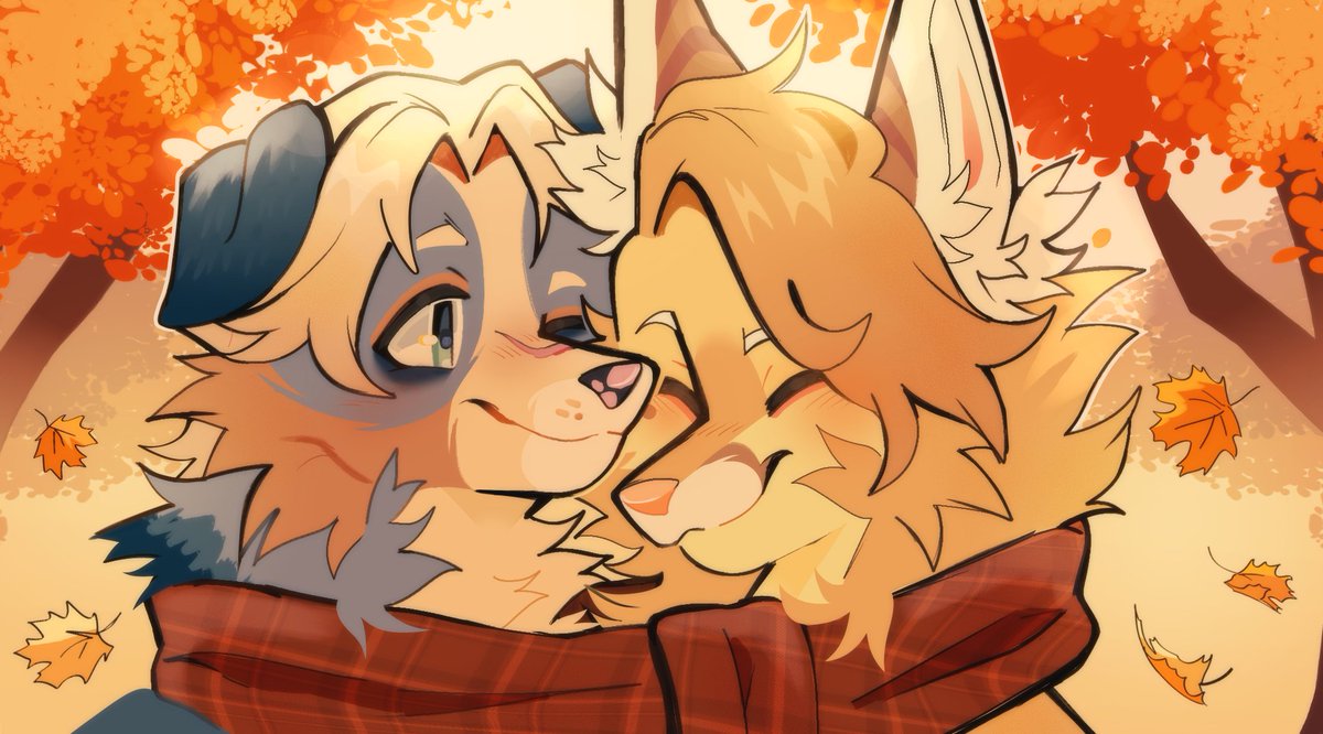 spicynred's tweet image. [rts/likes💌] fall themed headshot for @GoldieFaux 🍂