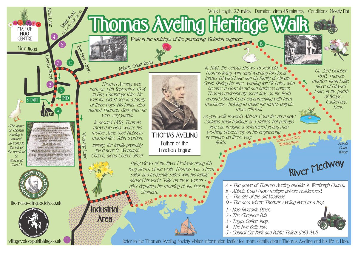 tavelingsociety's tweet photo. This is a good walk and incorporates our Heritage Walk - available to download on our website (https://t.co/mLfacs8uui). #thomasaveling #avelingandporter #roadroller #steamroller #steamengine #tractionengine #steamtractor #hoopeninsula #hoo #strood #rochester #medwaytowns #kent https://t.co/H2Ybl82ons