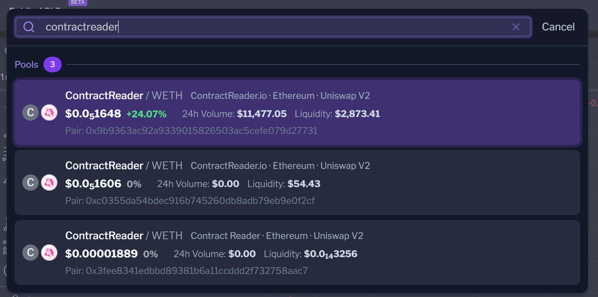 ContractReader's tweet image. Be careful out there with scamcoins.

We have never launched and will never launch a token. 

These are not associated with us.