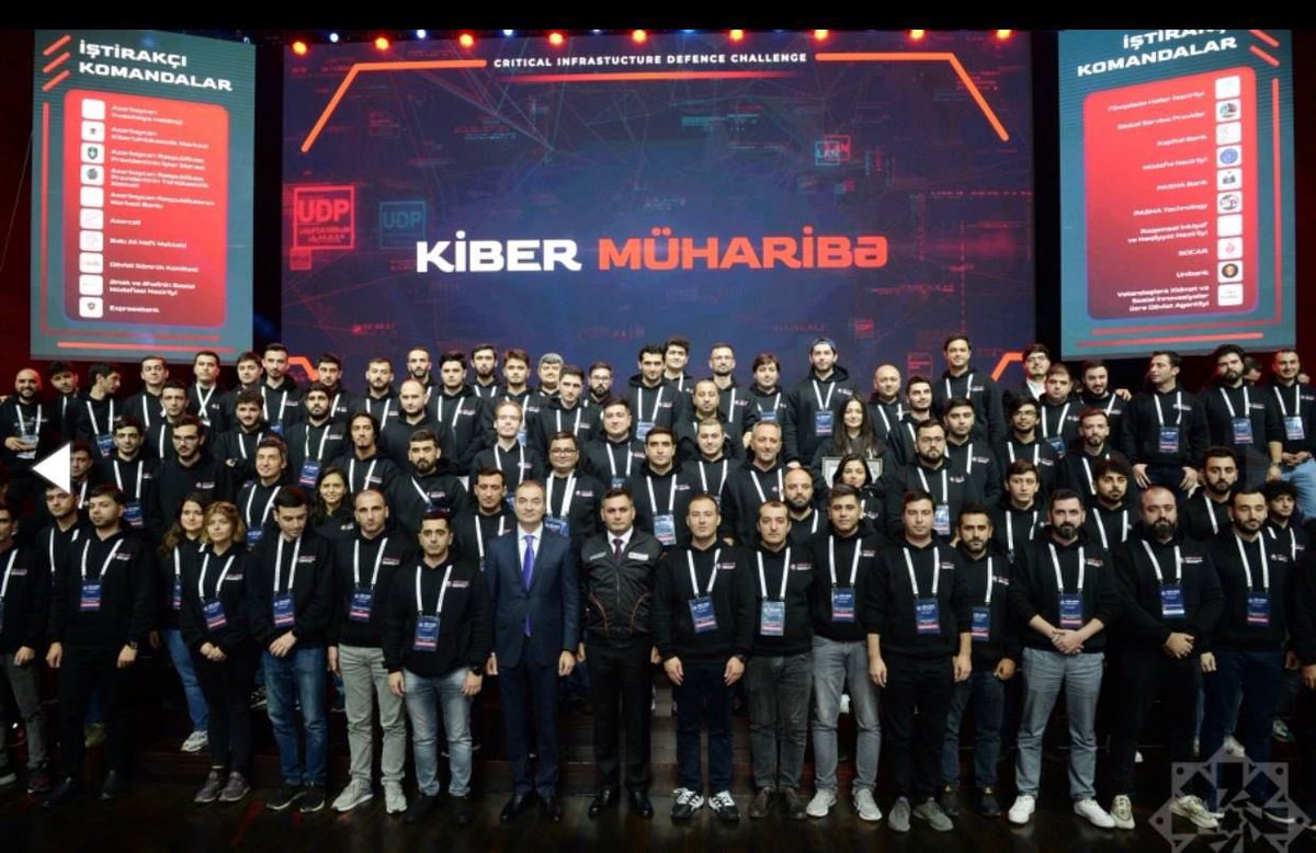 SOCARofficial's tweet image. 🇦🇿 #XRİTDX &amp;amp; @DTX_Azerbaijan|ın birgə təşkilatçılığı ilə #Azərbaycan|da ilk dəfə kiberhücumların simulyasiyası üzrə keçirilən “#CIDC 2023” kibermüharibə yarışında 1-ci yerə layiq görülmüş #SOCAR-ın “UEİB” komandasını təbrik edirik! 👏👏👏
