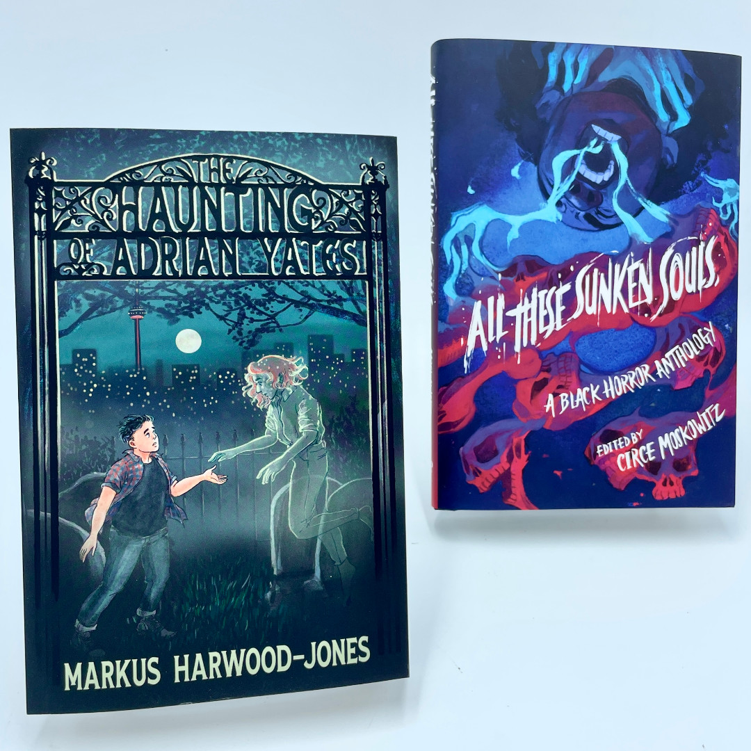 Here are a couple of spooky new books just added to our YA selection! 💀 Sunken Souls: A Black Horror Anthology 👻 The Haunting of Adrian Yates by Markus Harwood-Jones from @metonymypress 🎃 Visit ow.ly/uZZQ50Q1MxK today to see what else we have for young readers! 🎃🐈‍⬛