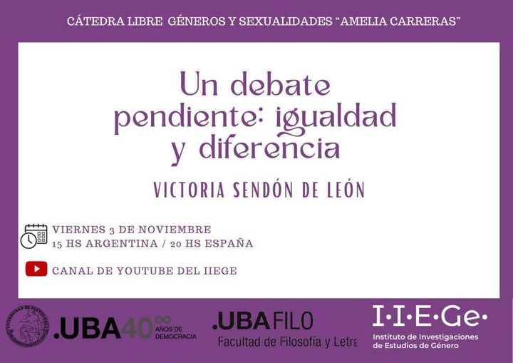 cademu_wdi's tweet photo. Victoria Sendón de León estará charlando con nuestra compañera María José Binetti y su grupo de "Filosofía y Diferencia sexual" el viernes 3 a las 15 hs. (Argentina) por este canal : https://t.co/E5wNxOEWO1 #radfem #WDI #feminismo #Mujeres #DDHHMujeres https://t.co/2Q3LbZrQ6e