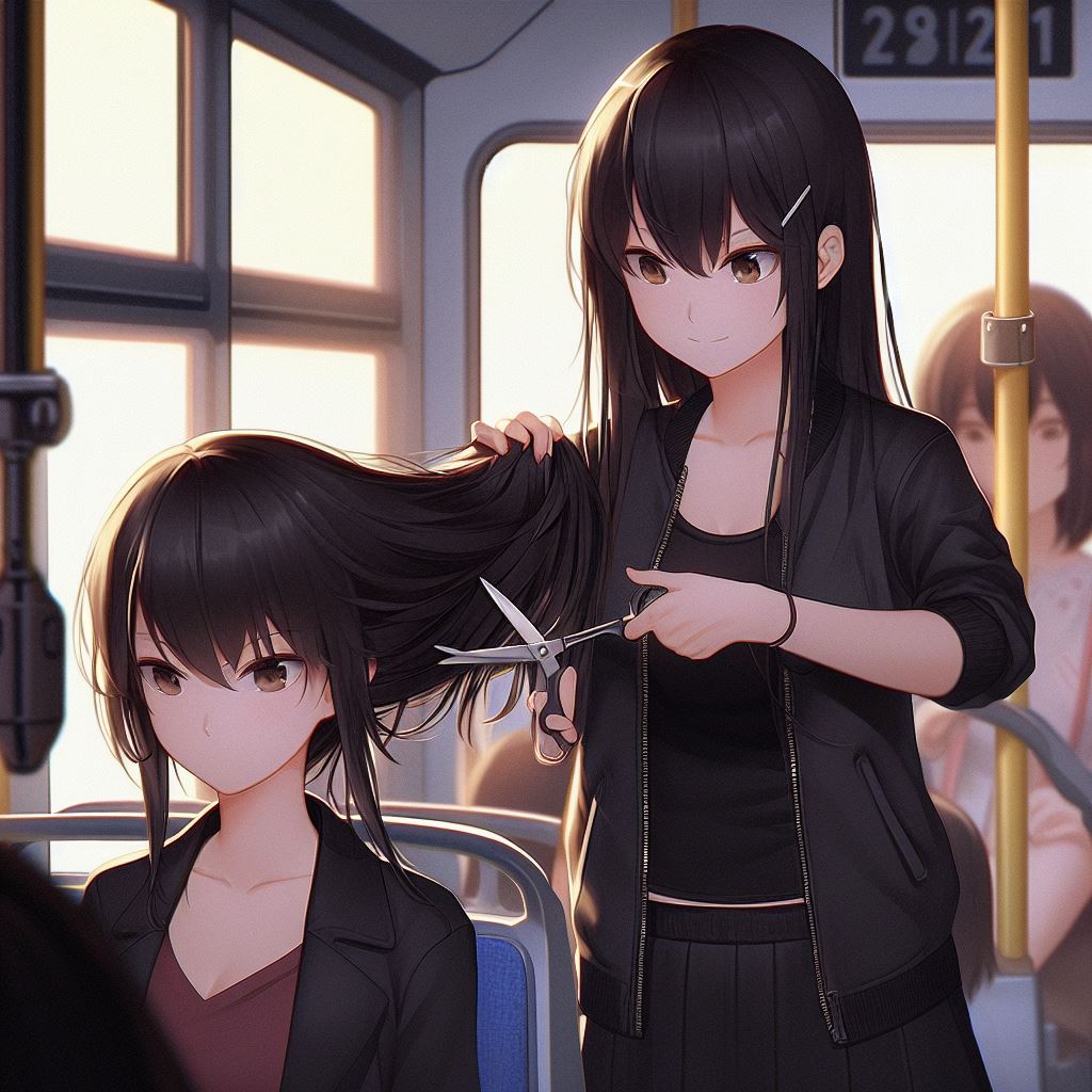 Hu_AIHaircut's tweet photo. Revenge?
#BingAI #bingimagecreator #AnimeArt #animegirl #haircut #AIart #longhair #shorthair #bobbedhair #longtoshorthair #beforeafter #hair #hairstyle #AIgirl #girl https://t.co/AUDT7v9YL1