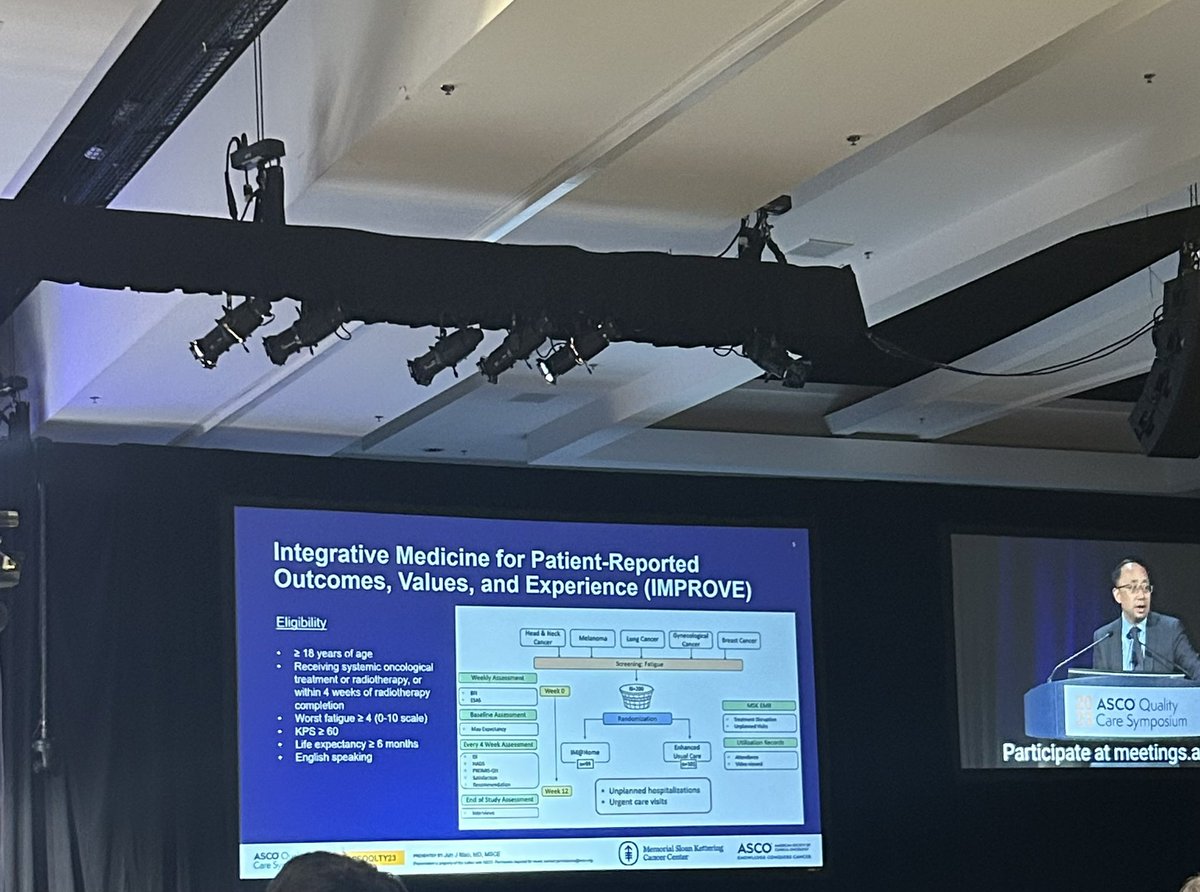 MyaLRoberson's tweet photo. Learn something new everyday! Using the “basket trial” approach for addressing fatigue in cancer patients across multiple malignancy types presented by Dr. Jun Mao at MSK #ASCOQLTY23 https://t.co/xglWyMnh7C