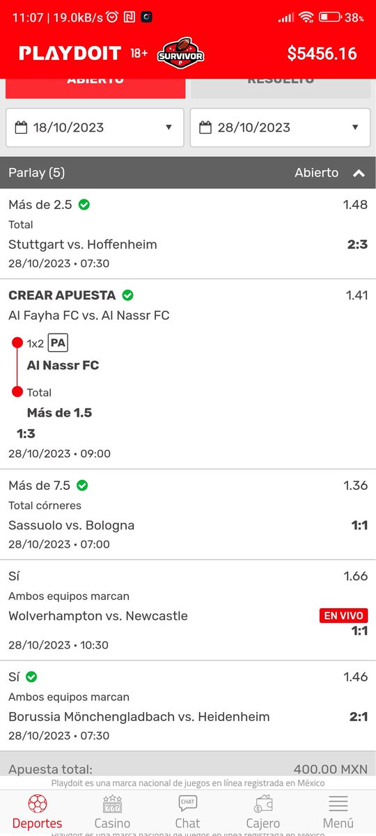 min 34' en molineux y se cumple el AA