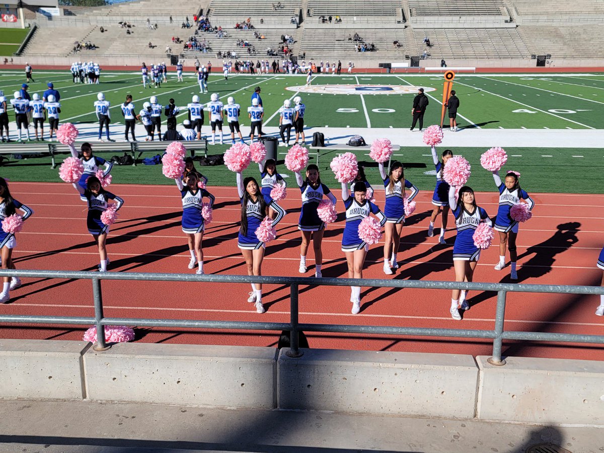CheerDrugan's tweet photo. First football game of the season! Way to go Drugan Cheer! @JDrugan_K8 @BMooy_JDS @cmercado_JDS @RAlva_JDS @Athletics_JDS https://t.co/az6sVDkCYE