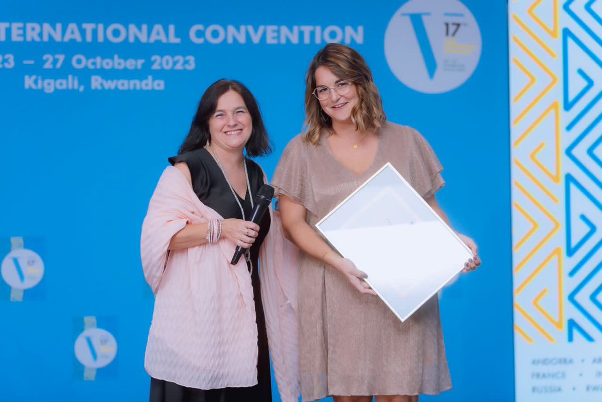 VatelRw's tweet photo. Our 17th International Convention culminated with a dinner where Vatel Nîmes and Vatel Philippines both won the cirvath award! 
And for the first time, Vatel Rwanda became the winner of the Vatel School Award! 
#VatelRwanda #VatelInternationalConvention
#WomenEmpowerment https://t.co/OY6Kg6JBZW