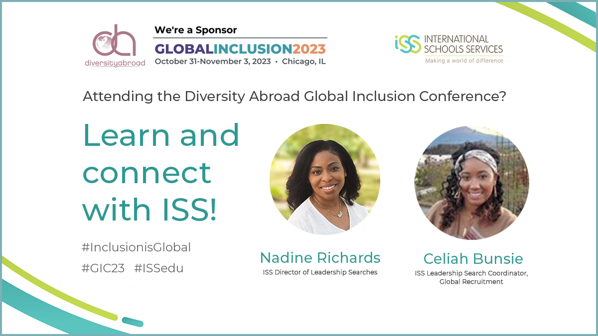 Attending the @DiversityAbroad Global Inclusion Conference? ISS is a proud sponsor and looks forward to engaging on issues of equity, access and inclusion. If you're attending, @naywheels and Celiah Bunsie look forward to connecting with you! #ISSedu #GIC23 #InclusionisGLobal