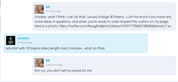 That's not how any of this works. 😂  No-one is going to make a custom video for $10 ($7 after site cut)<a href="/tag/mvsales"class="tags"><span>#mvsales</span></a>