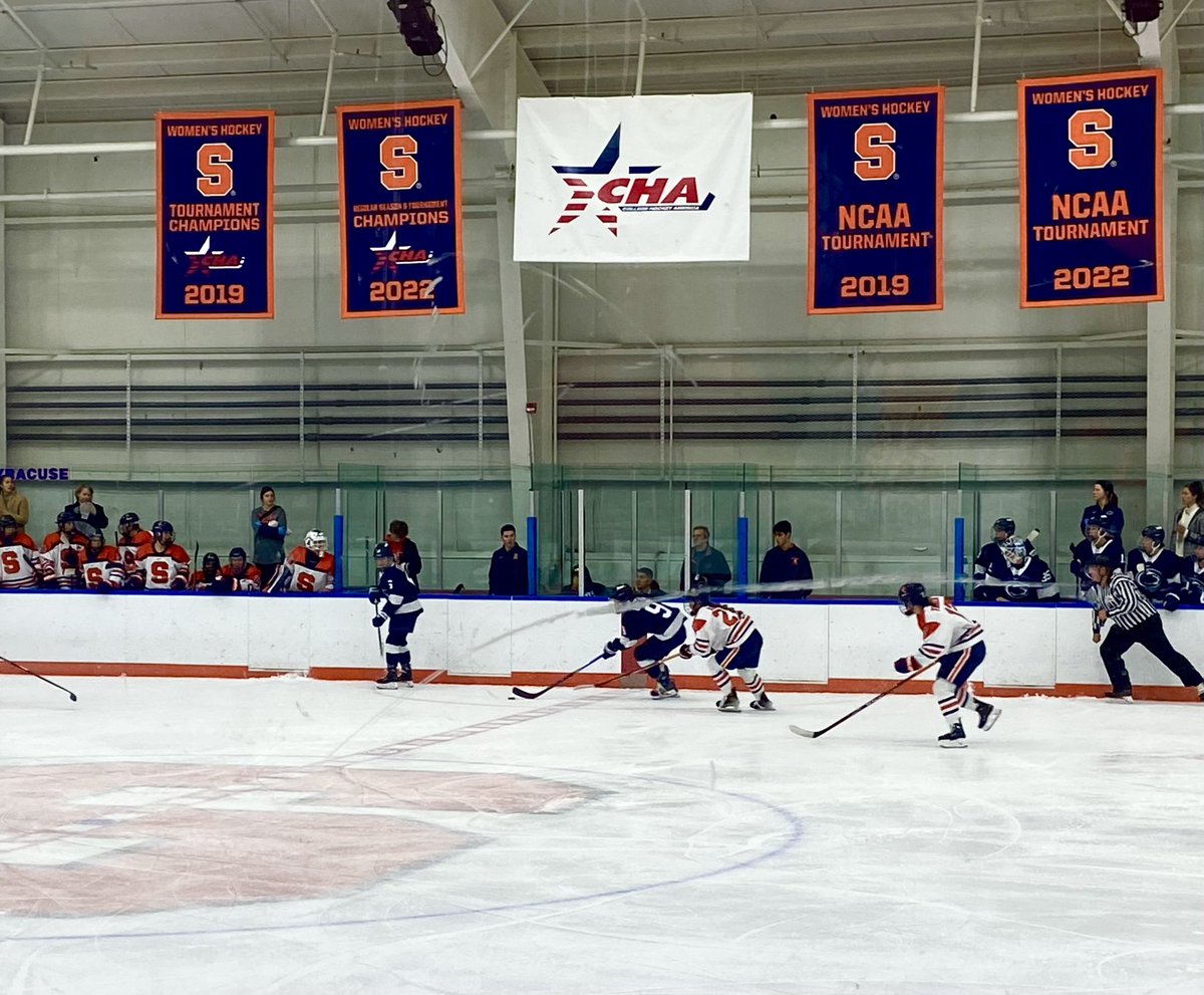 How much fun to be part of a university that has so many athletic programs. Sitting in the crowd watching Syracuse vs Penn State NCAA Women’s Hockey.  Go Orange !