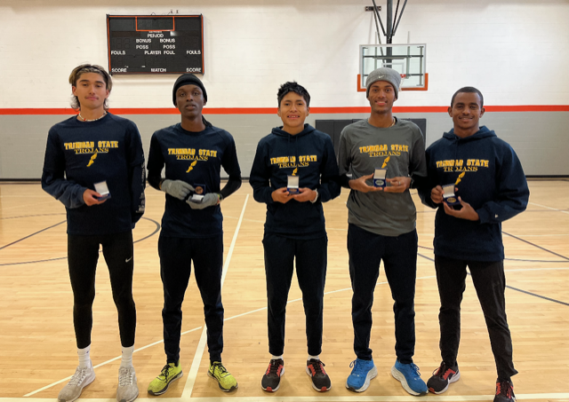 TSCATHLETICS's tweet image. Men's Cross Country claimed their 6th straight Region 9 Title this morning in Beatrice, Nebraska sweeping the top nine spots in the race. Kidus Misgina won the individual men's title with a time of 24:26.13 #TrojanProud #Unity99