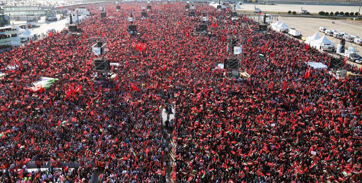 İstanbul'dan Filistin'e selâm olsun! #United4Palestine #BüyükFilistinMitingi