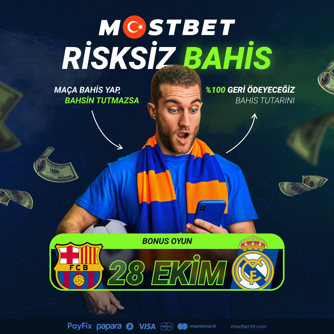 MostbetGirisTR2's tweet photo. 💯 Risksiz bahis yapın!

✅ Mostbet'te bahislerinizi güvenle oynayın ve kaybederseniz - paranızın %100'ünü bonus hesabınıza iade edeceğiz.

🎁 Bonus maç: 🇪🇸 Barcelona 🆚 Real Madrid 🇪🇸

🏆 İspanya - La Liga

⏰ 17:15 - 28.10 https://t.co/kL36r2OAgT