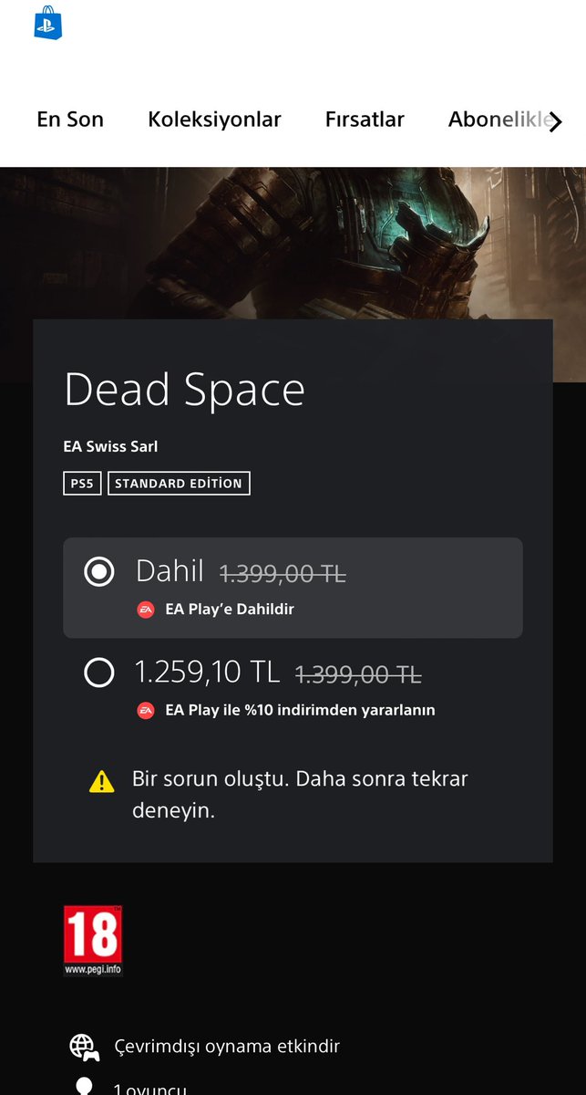 @emnctk @tayfunerkan47 Abi bende psn de ea play üzerinden dead space oynamak istiorum yalniz kütüphaneye eklenmiyor 2 gündür bir sorun olustu diyor. @emnctk bilen varmi aceba nasil cözerim?