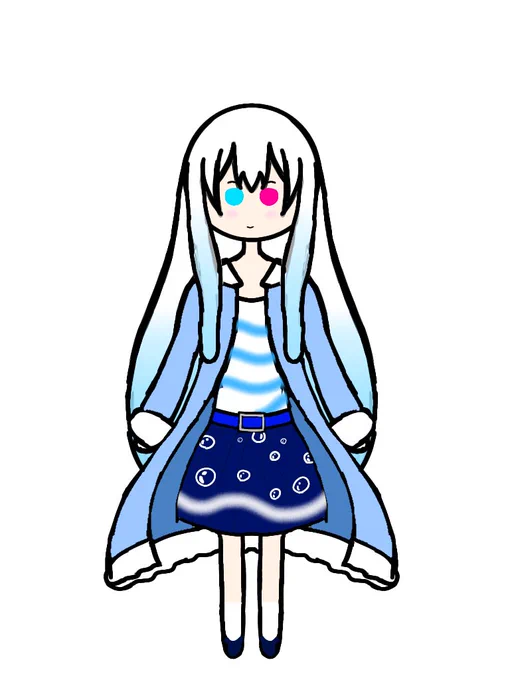 「滄海眠兎」を自分なりのイメージでお手軽描き!久しぶりにお絵描き出来て楽しかった〜