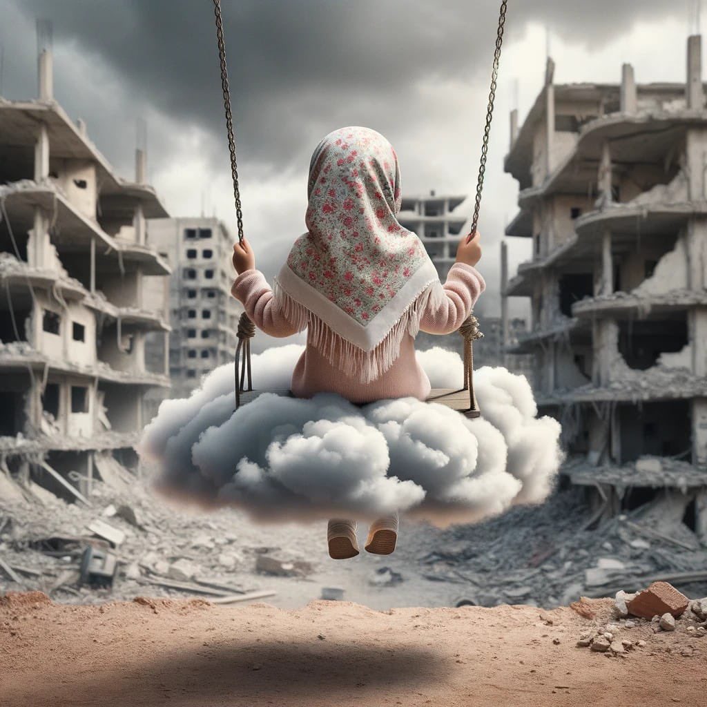 لم نحلُم بأشياءَ عصيّة!
         نحنُ أحياءُ وباقون، وللحلم بقيّة🕊️🤍

#غزة_العزة