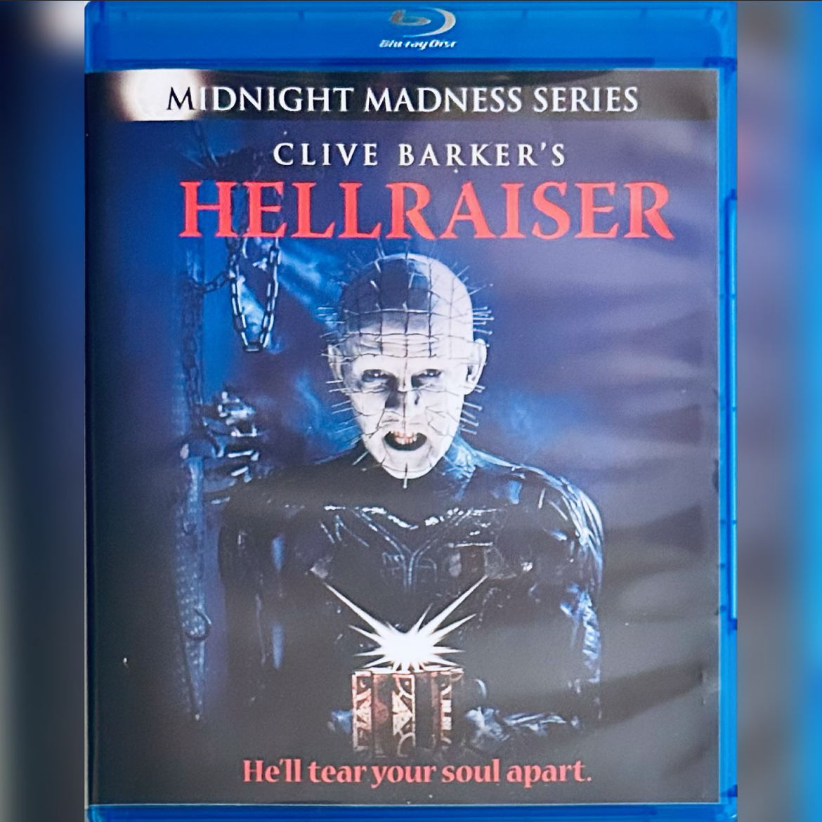 rareflicksplus's tweet photo. #NewArrival! Hellraiser (Blu-ray, 2011) Image Entertainment 1987 Midnight Madness Series Clive Barker 

https://t.co/J0aqcqUZHb

#Hellraiser #ImageEntertainment #80s #MidnightMadnessSeries #CliveBarker #Bluray #Blurays #Horror #HorrorCommunity #HorrorMovie #htf #Pinhead https://t.co/UXaUGMphgB