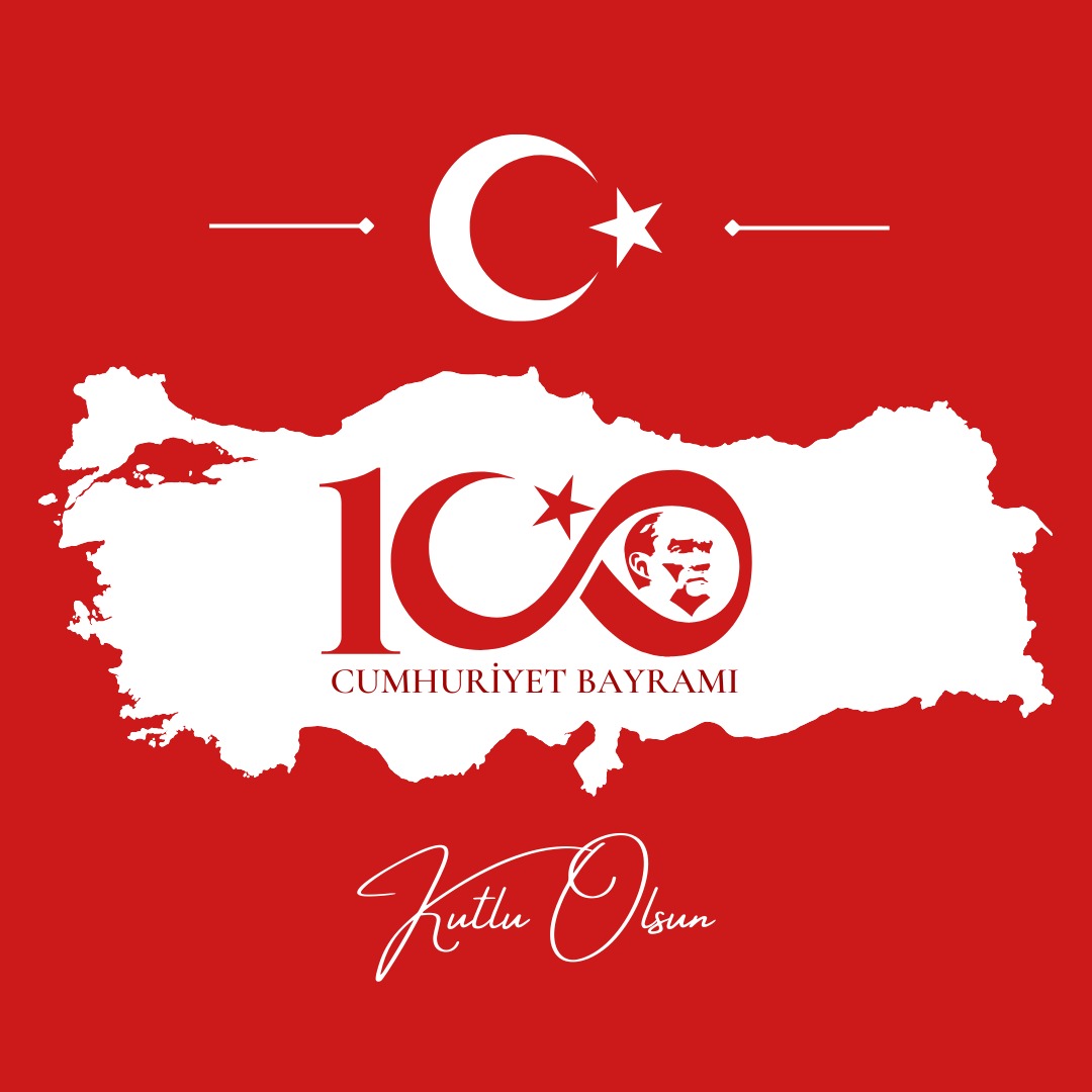 Bugün, Cumhuriyetimizin 100. yılını doldurduk. En büyük bayramdır. Hepimize kutlu olsun. Ne Mutlu Türküm Diyene #100yaşında