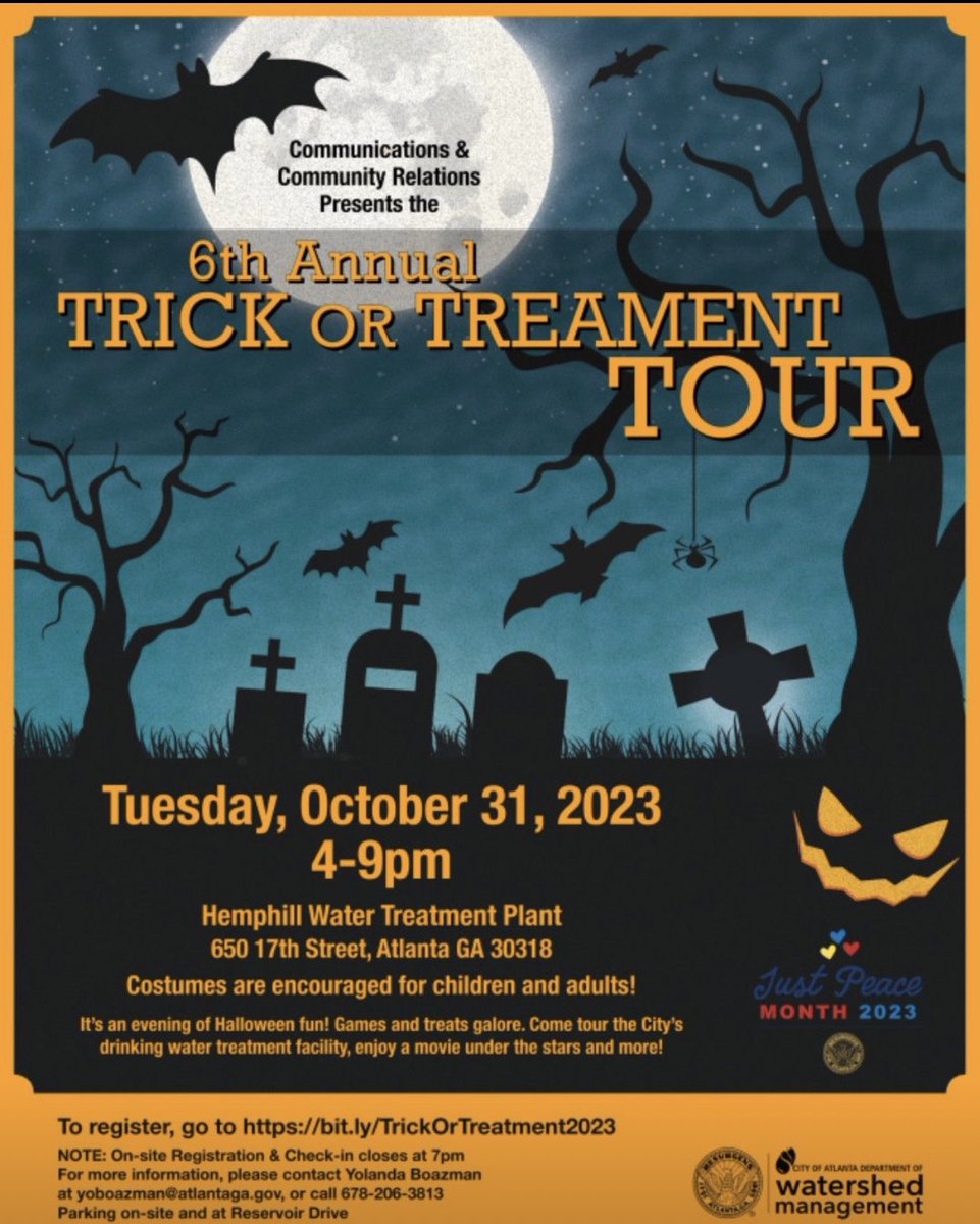 Just a gentle reminder! Come on out for a SPOOKTACULAR time!! #ATLDWM #ATLWatershed #OneSafeCity #YearOfTheYouth