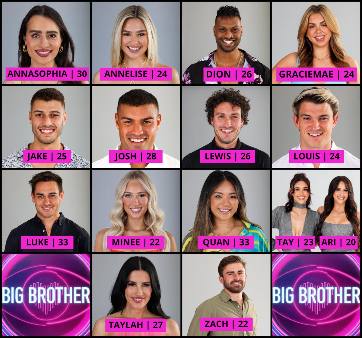 AlfieS12's tweet photo. Big Brother Australia have revealed the 15 Housemates for their new series all about love and dating.

Given that they were only in the House for less than a month, it'll be probably take you longer to tell them all apart than the time they were in there. #BBAU https://t.co/hnF4hWqx1q