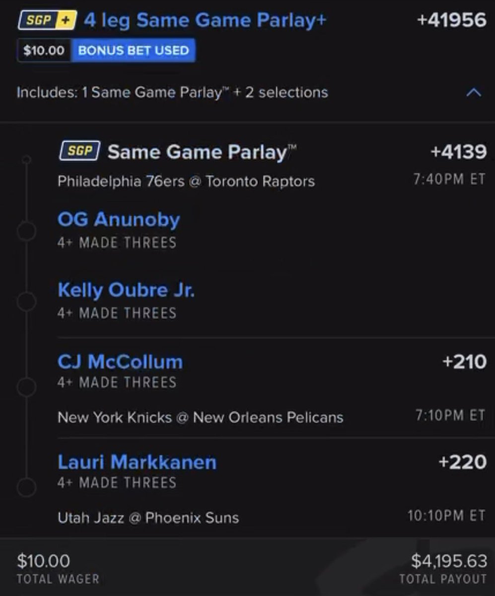 ParlayKinGGs's tweet photo. How bout a 3’s lotto👀 https://t.co/uHIEQ1q4yi