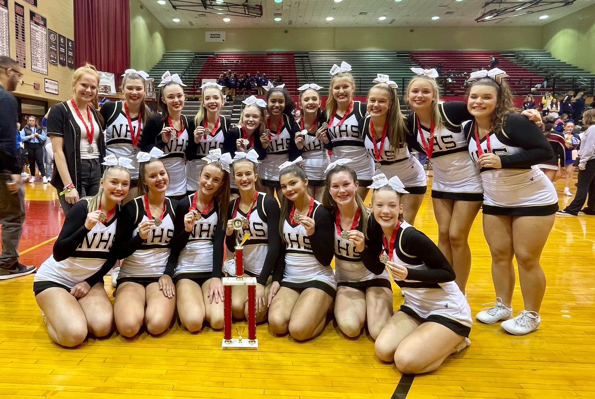 CONGRATULATIONS to our JV Competition Cheer team for their 2nd place finish at JV State Finals today!🖤💛🤍 #WeareNoblesville