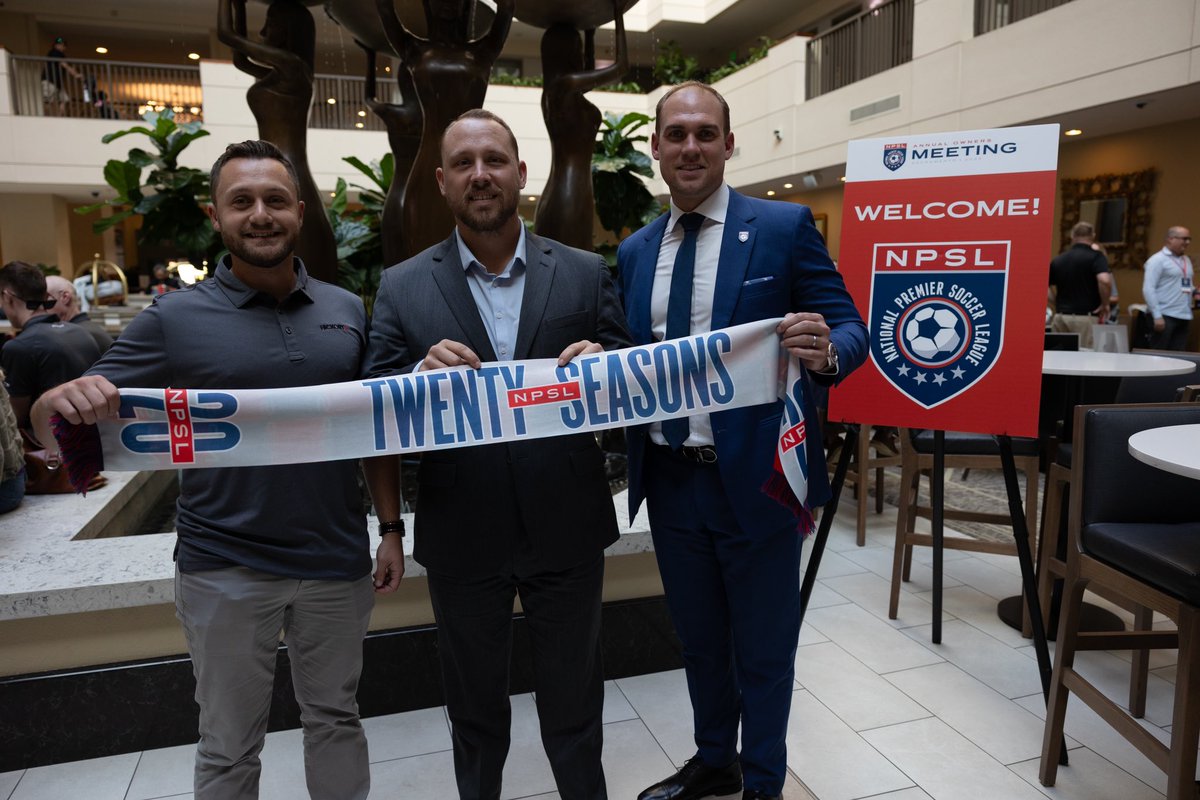 Photos with new clubs at the #NPSL AOM! <a href="/bristolrhythmfc/">bristolrhythmafc</a> <a href="/CBUSUnitedFC/">Columbus United FC</a> <a href="/DmvEliteFc/">Dmv Elite Fc</a> <a href="/HickoryFC/">Hickory FC</a> <a href="/Portcityfcilm/">Port City FC ILM</a> <a href="/siouxlandunited/">Siouxland United F.C.</a> <a href="/TheSIGFC/">SIGFC</a> <a href="/wisconquerorsfc/">Wisconsinconquerorsfc</a> 

Photo Credit: Vitaliy Zvyagintsev/NPSL.com