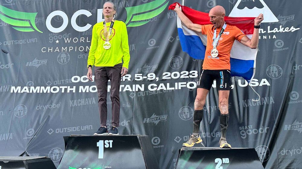 CODAlumni's tweet photo. Hats off to COD Professor of Psychology Ken Gray, who won first place in 60+ age category at the Obstacle Course Racing World Championships in in Mammoth Lakes, California. #obstaclecourseracing https://t.co/krAbUGTpLs