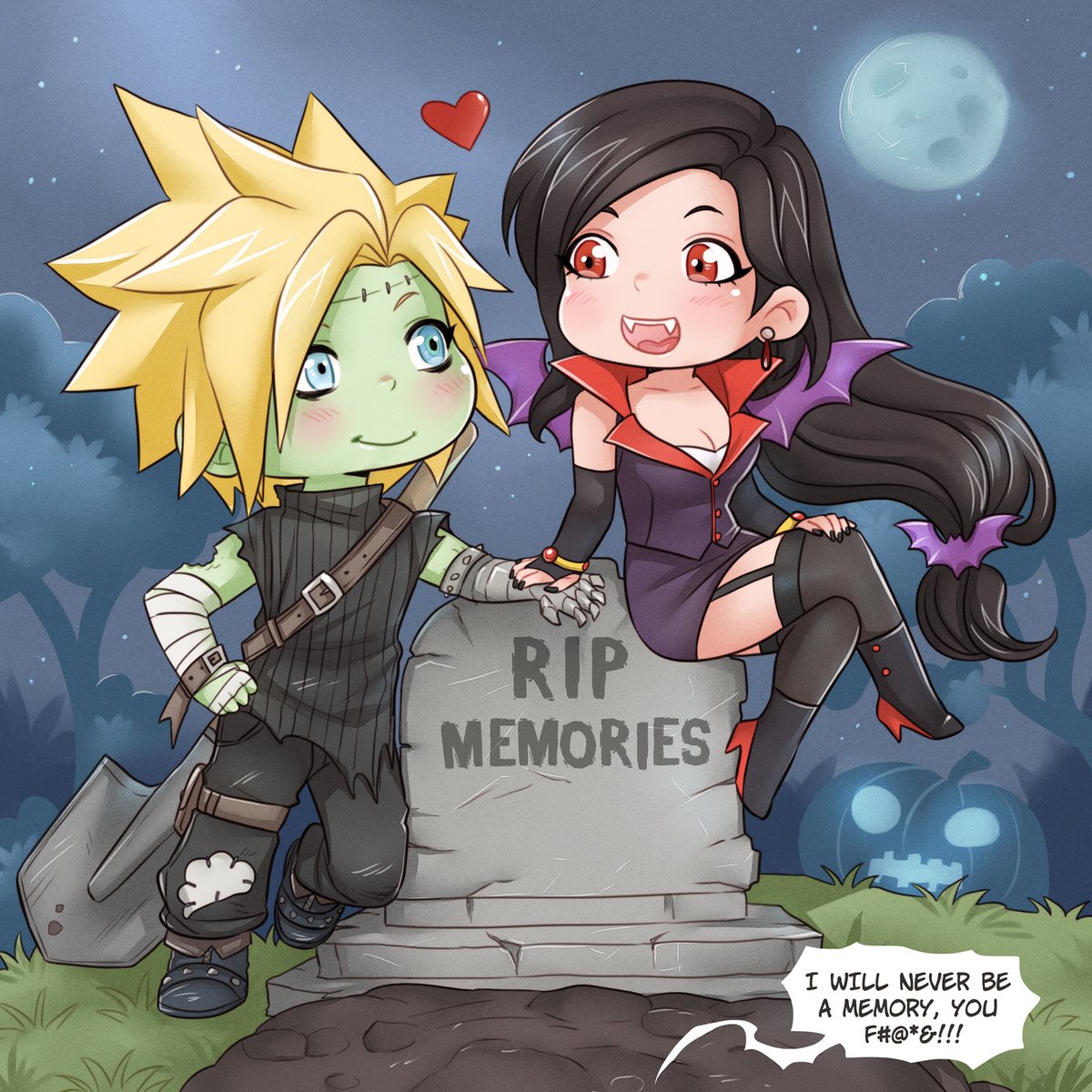#ffviihalloween2023 day 4: Murder Mystery 💀
#cloti 🧟‍♂️❤️🧛‍♀️