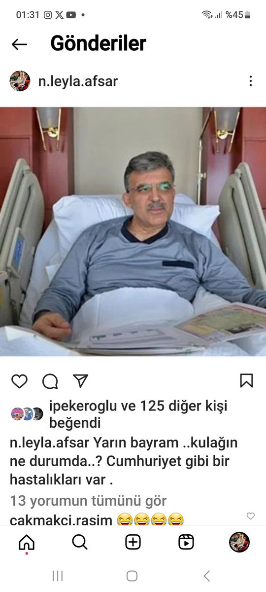 Cumhuriyet hastalığı olan bu ve Recep Tayyip Erdoğan'a geçmiş olsun. YAŞASIN CUMHURİYET