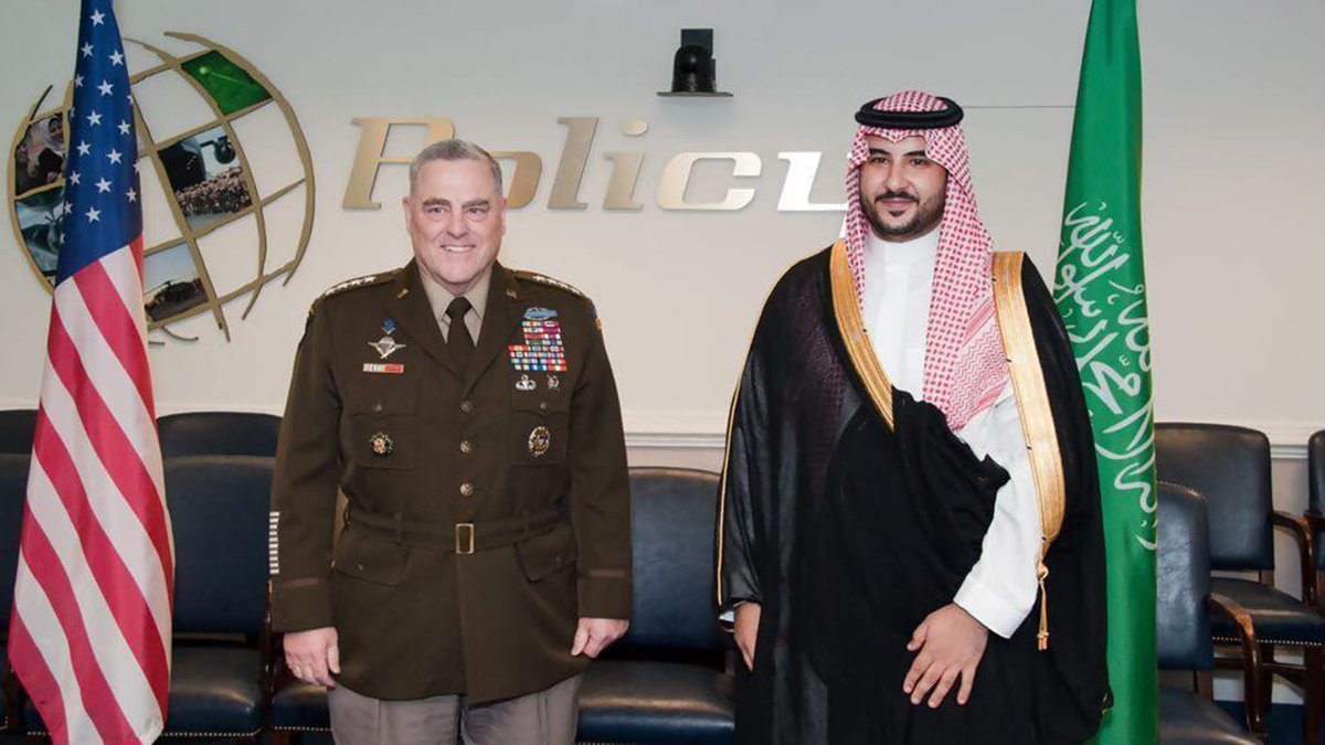 osSWSso's tweet photo. وزير الدفاع السعودي في واشنطن غداً الإثنين 

من المتوقع أن يزور وزير الدفاع السعودي خالد بن سلمان واشنطن يوم الاثنين لإجراء محادثات مع كبار المسؤولين في إدارة بايدن، حسبما صرحت ثلاثة مصادر مطلعة  لموقع Axios. يتبع 👇 https://t.co/GUkgiEfTCq