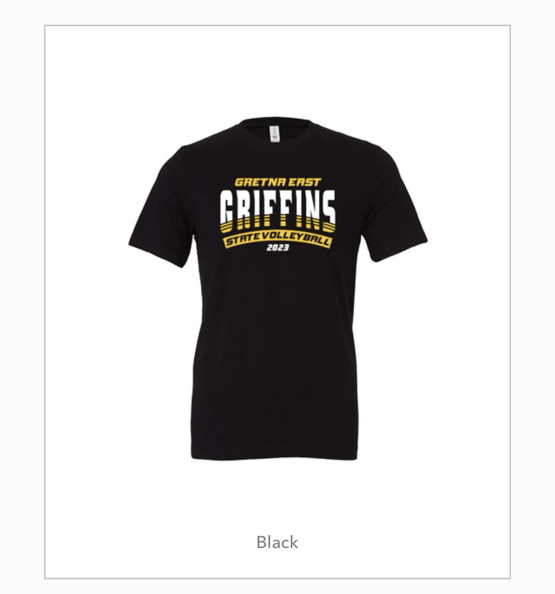 GretnaEastVB's tweet photo. Your Griffins are state bound!!
Get your state gear to rep your griffins this week🤩
Store closes Sunday @ midnight.
https://t.co/t7Zf2V2E5x
#GriffVB #LetsGoGriffs https://t.co/a7QZ4sTnt0
