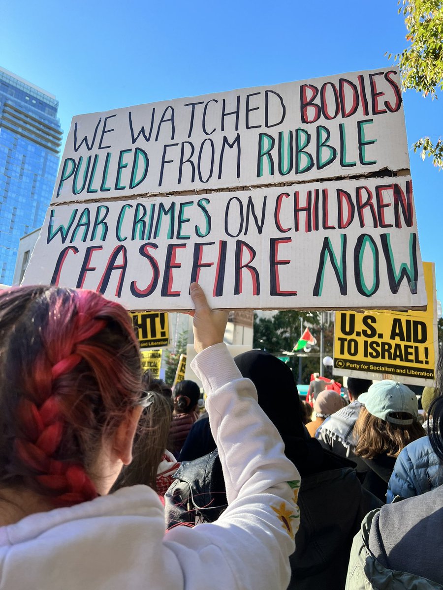 daeshikjr's tweet photo. Palestinian organizers are leading hundreds at Seattle’s Westlake Center in prayer for the genocide happening back home https://t.co/nqnbGm8RZF