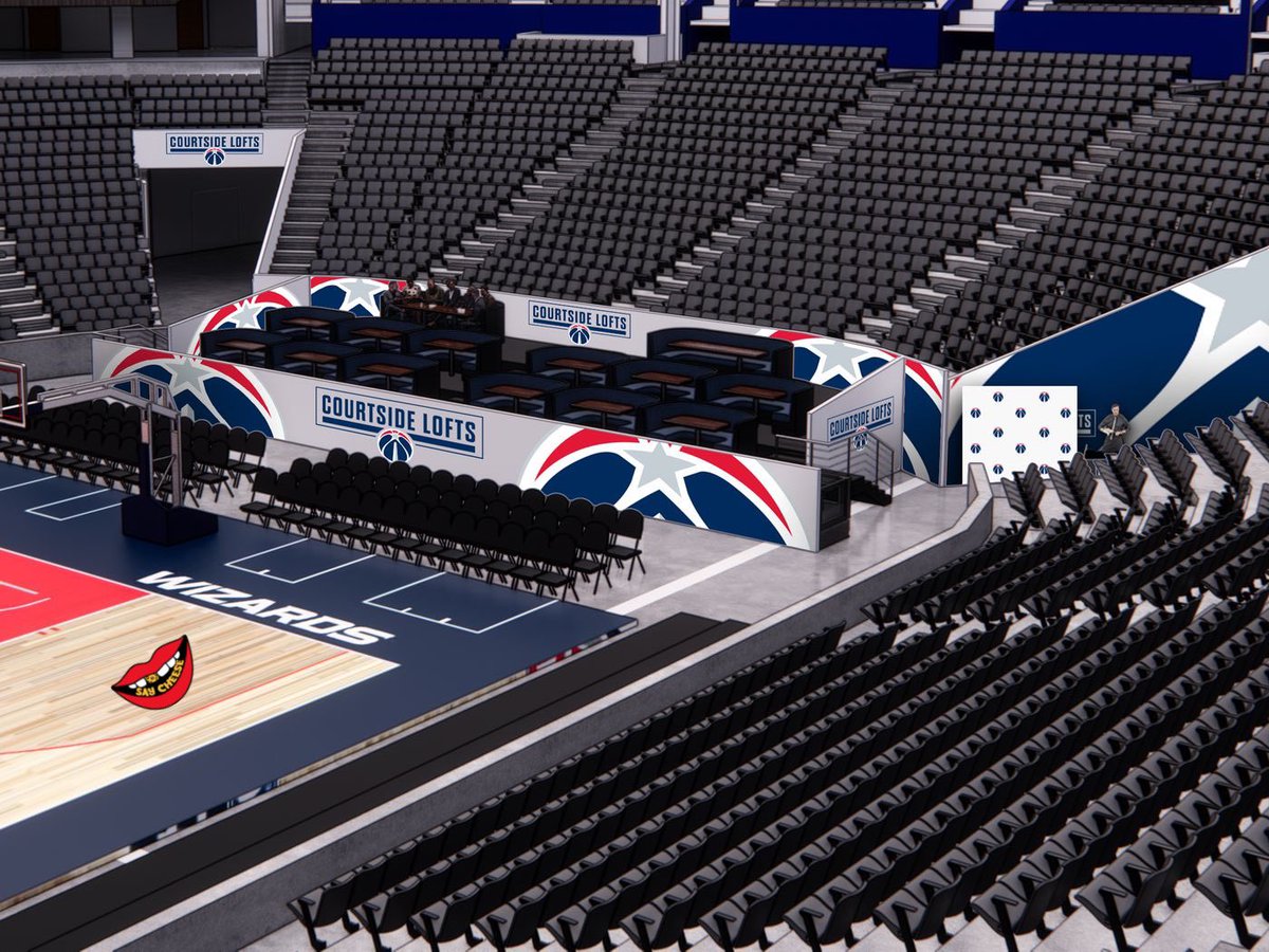 Tonight the Washington Wizards are introducing “sections” to the NBA! The sections cost $128,000 for 42 home games of the season & will fit up to 4-6 people per section